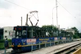 Łódź sporvognslinje 3 med motorvogn 1444 ved Marysin Warszawska Wyciczkowa (2004)