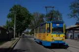 Lugánsk sporvognslinje 11 med motorvogn 150 på Frunze Ulitsa (Frunze St) (2011)