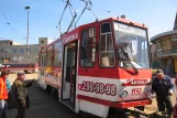 Lviv sporvognslinje 9 med ledvogn 1150 ved Dworzec Zaliznychnyi vokzal (2011)