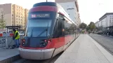 Lyon Rhônexpress med lavgulvsledvogn 106 ved Gare Part-Dieu Villette (2018)
