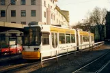 Mainz sporvognslinje 51 med lavgulvsledvogn 203 ved Bismarckplatz Mainz (2001)