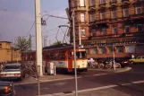 Mainz sporvognslinje 52 med ledvogn 235 på Bahnhofplatz (1990)