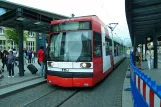 Mannheim sporvognslinje 1 med lavgulvsledvogn 205 ved MA Hauptbahnhof (2009)