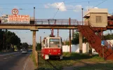 Mariupol sporvognslinje 5 med motorvogn 948 ved Pravoberezhna (2012)