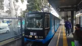Mexico City sporvognslinje Tren Ligero (TL) med ledvogn 037 ved Xotepingo (2021)