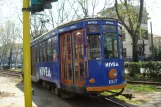 Milano sporvognslinje 5 med motorvogn 1917 i krydset Viale Zara/Viale Marche (2009)