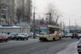 Moskva sporvognslinje 11 med motorvogn 2123 på Borisa Galashkina (2012)