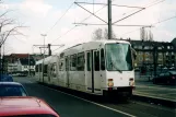 Mülheim an der Ruhr sporvognslinje 102 med ledvogn 278 ved Broicher Mitte (2004)