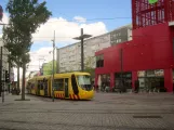 Mulhouse sporvognslinje Tram 1 med lavgulvsledvogn 2009 på Porte Jeune (2019)