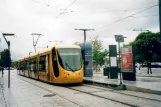 Mulhouse sporvognslinje Tram 1 med lavgulvsledvogn 2018 ved Gare Centrale (2007)