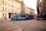 München sporvognslinje 20 med ledvogn 2005 på Bayerstraße (1998)