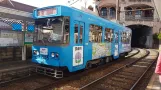 Nagasaki sporvognslinje 3 med motorvogn 1505 ved Hamaguchi-Machi (2017)