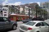 New Orleans linje 47 Canal Streetcar med motorvogn 2023 i krydset Canal street/Boronne street (2010)
