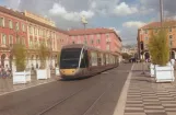 Nice sporvognslinje 1 på Place Massena (2016)