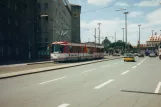 Nürnberg sporvognslinje 5 med ledvogn 362 på Bahnhofstraße (1996)