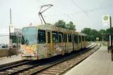 Nürnberg sporvognslinje 5 med ledvogn 371 ved Tullnaupark (Norikerstraße) (1998)