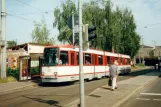 Nürnberg sporvognslinje 7 med ledvogn 370 ved Widhalmstraße (1998)