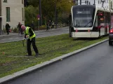 Odense lavgulvsledvogn 08 "Eventyret" på Albanigade (2023)
