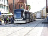 Odense Letbane med lavgulvsledvogn 07 "Drømmen" nær Albani Torv (2024)