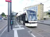 Odense Letbane med lavgulvsledvogn 09 "Friheden" ved Benedikts Plads (2022)