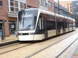 Odense Letbane med lavgulvsledvogn 11 "Hjemkomsten" ved ODEON (2024)