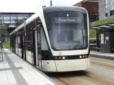 Odense Letbane med lavgulvsledvogn 13 "Øjeblikket" ved Campus (2024)