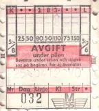Omstigningsbillet til Malmö Lokaltrafik (ML), forsiden (1970)