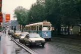 Oslo ekstralinje 15 med motorvogn 230 på Stortingsgate (1987)