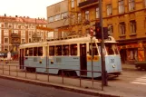 Oslo ekstralinje 15 med motorvogn 257 ved Majorstuen (1980)