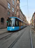 Oslo lavgulvsledvogn 403 på Dronningens gate (2022)