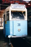 Oslo motorvogn 38 inde i Sagene Remise, Sporveismuseet Vognhall 5 (1995)