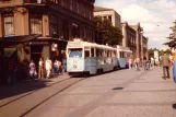 Oslo sporvognslinje 11 med motorvogn 215 på Karl Johan (1980)