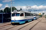 Oslo sporvognslinje 11 med motorvogn 297 ved Grefsen stasjon (1995)
