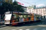 Oslo sporvognslinje 12 med ledvogn 128 ved Majorstuen (2005)