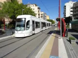Palermo sporvognslinje 2 med lavgulvsledvogn 16 på Via Emanuele Notarbartolo (2022)