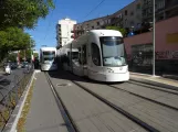 Palermo sporvognslinje 2 med lavgulvsledvogn 16 ved Respighi - Piazza Ziino (2022)