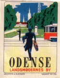 Papmærke: Odense Hovedlinie foran Kongenshave (1938)