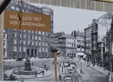 Plakat: Hamborg sporvognslinje 11 på Gänsemarkt (1927)