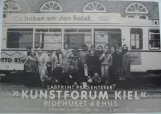 Plakat: Kiel sporvognslinje 4 med bivogn 72 i Ridehuset Århus (1985)