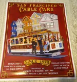 Plakat: San Francisco kabelbane Powell-Hyde med kabelsporvogn 23  (1996)