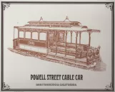 Plakat: San Francisco kabelsporvogn Powell Street Cable Car 32 (1979)