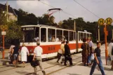 Plauen sporvognslinje 1 ved Tunnel (Otto-Grotewohl Platz) (1990)