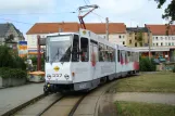 Plauen sporvognslinje 5 med ledvogn 227 ved Südvorstadt (2008)