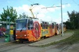 Plzeň sporvognslinje 2 med ledvogn 297 ved Slovany (2008)