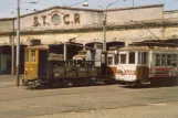 Porto arbejdsvogn 53 foran remisen Boavista (1988)