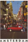 Postkort: Amsterdam sporvognslinje 1 på Leidsestraat (1993)