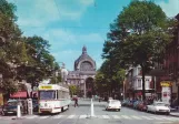 Postkort: Antwerpen sporvognslinje 3 med motorvogn 2010 på Avenue Keyzer/De Keyzerlei (1980)