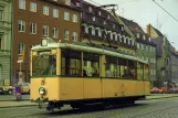 Postkort: Augsburg motorvogn 501 ved Ulrichsplatz (1981)