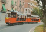 Postkort: Barcelona sporvognslinje 54 med motorvogn 129 på Plaça del Centre (1971)