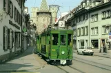 Postkort: Basel museumsvogn 215 på Spalenvorstadt (1992)